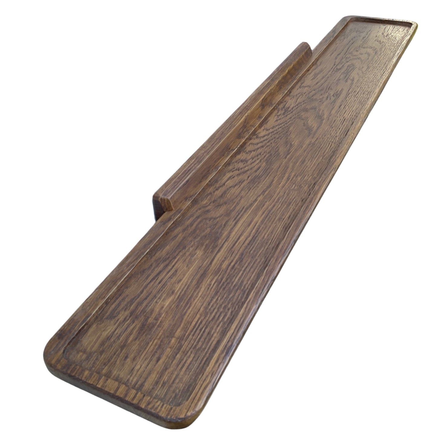 Oak wall shelf, walnut colour, Scandinavian style