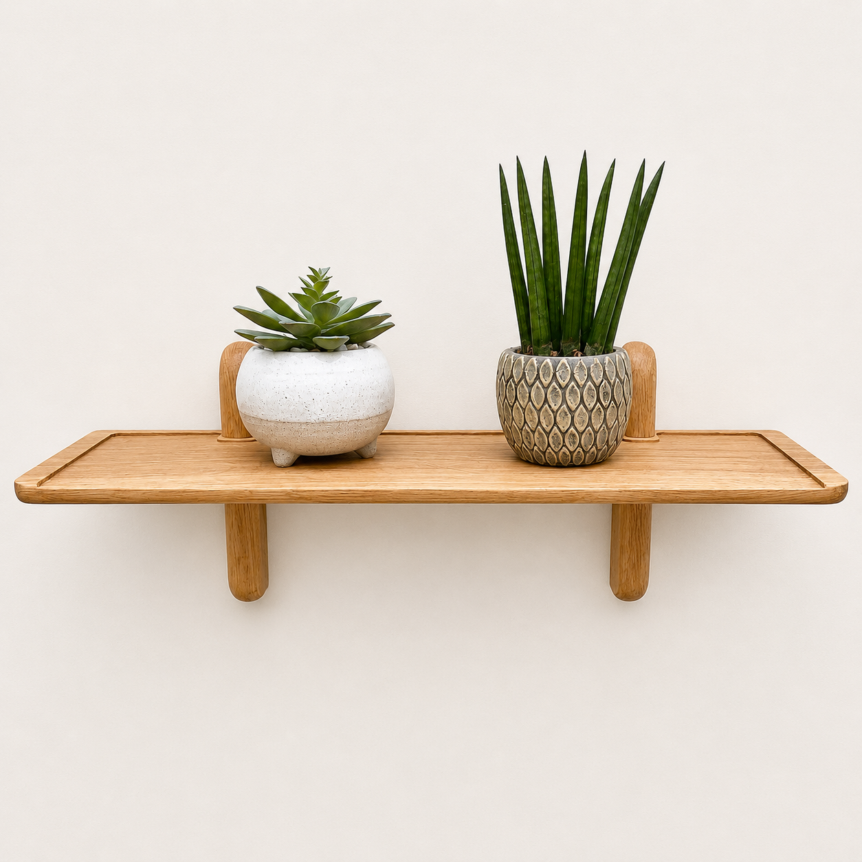Small oak wall shelf