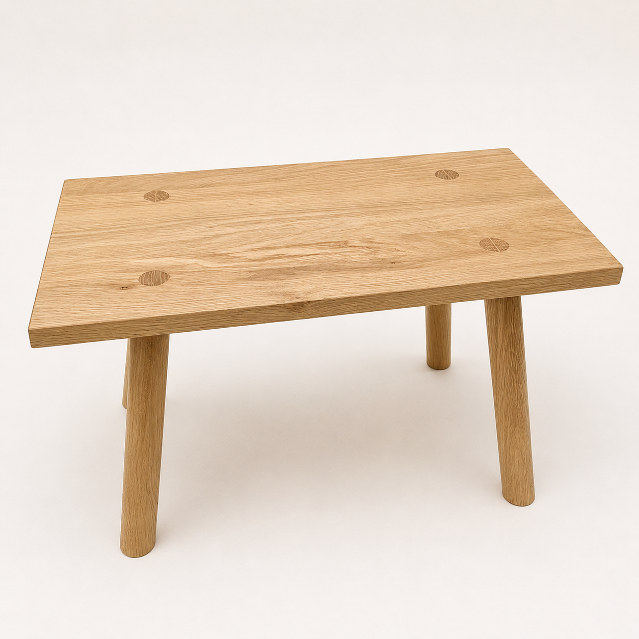 Handmade Solid Oak Scandinavian Style Stool / Side Table