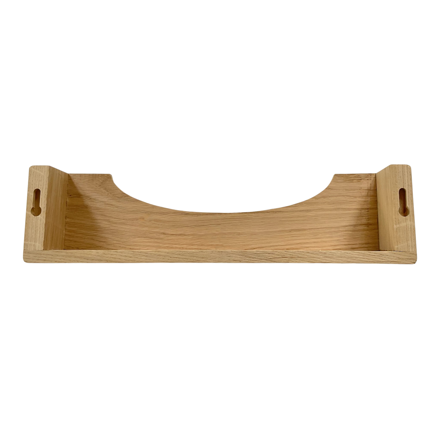 Tissue box holder with key hole wall mounting slots
