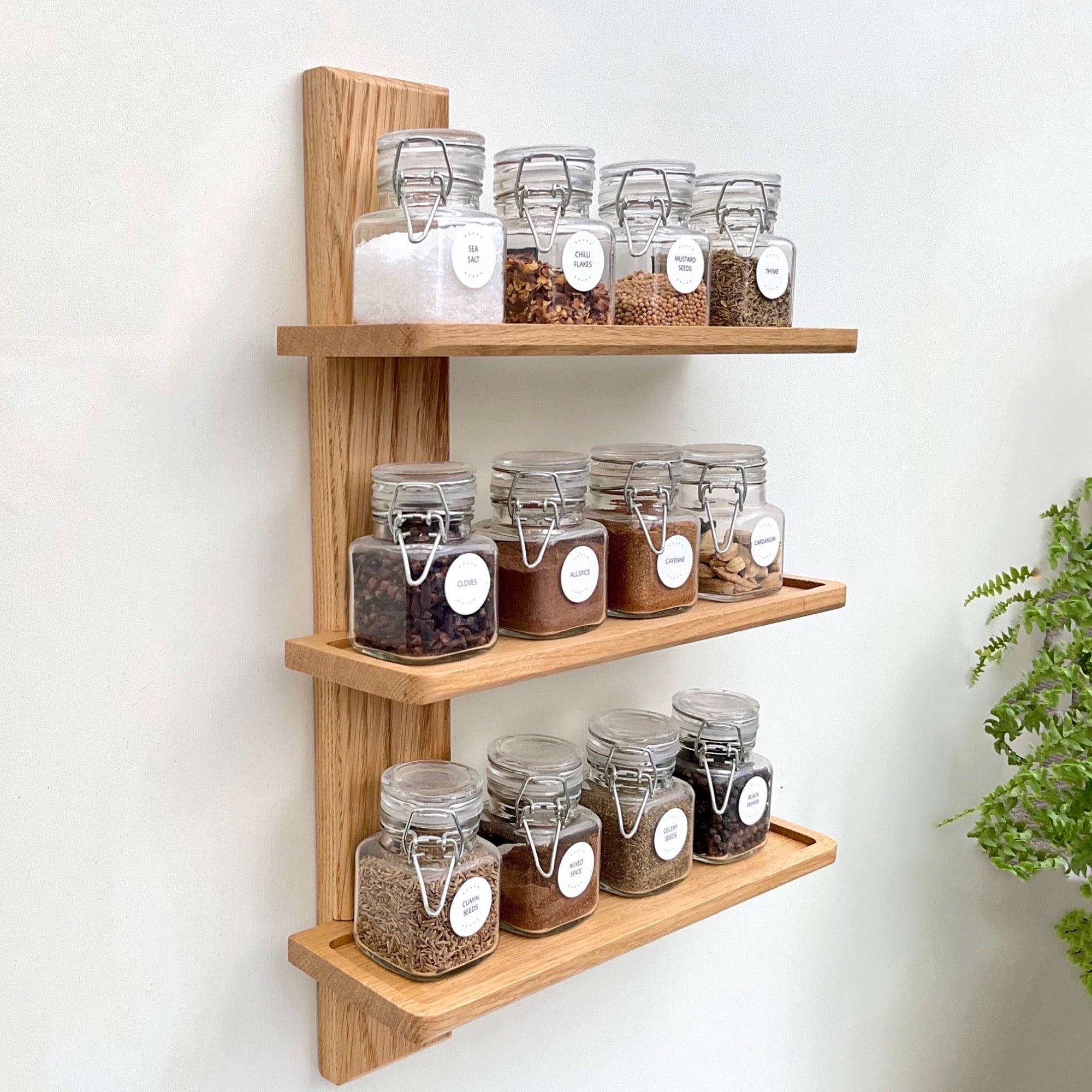 Rustic Trendy Spice Rack Design Wooden Condiments Rack Wooden