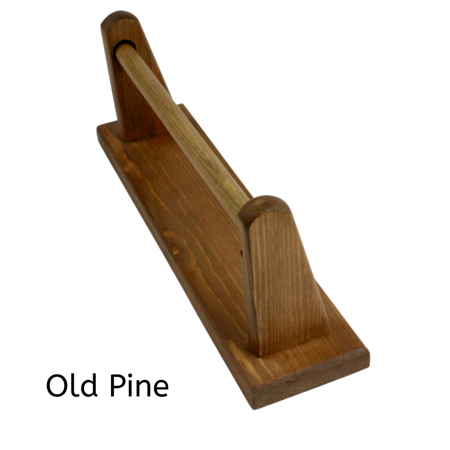 Wall mounted kitchen roll holder in Old Pine