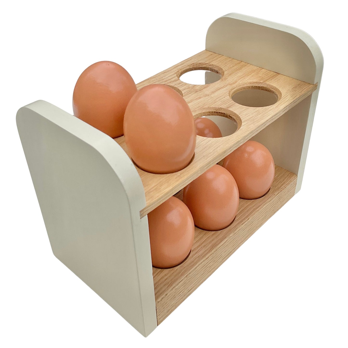 Oak egg rack