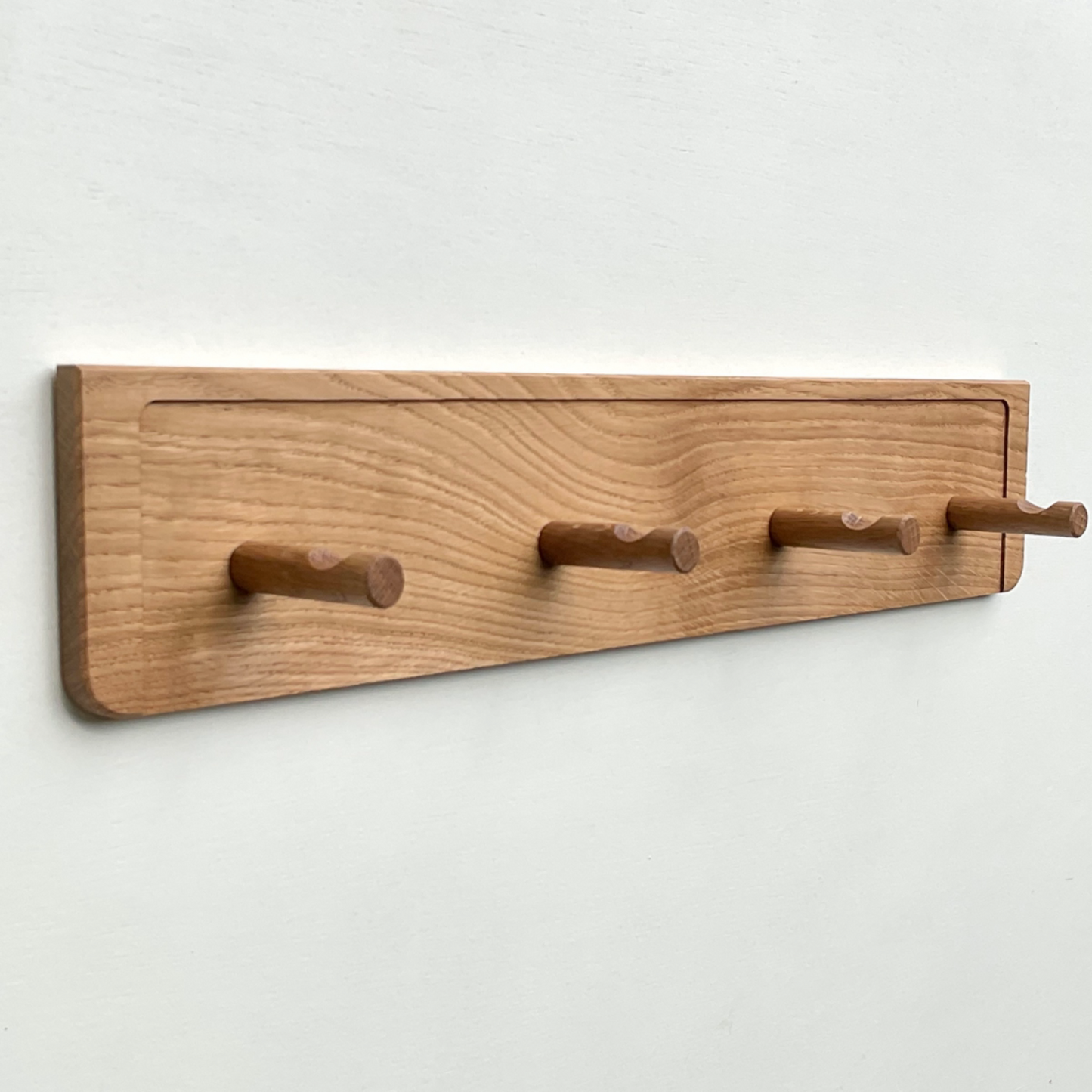 Oak peg rail, coat rack, peg hooks, wall mounted