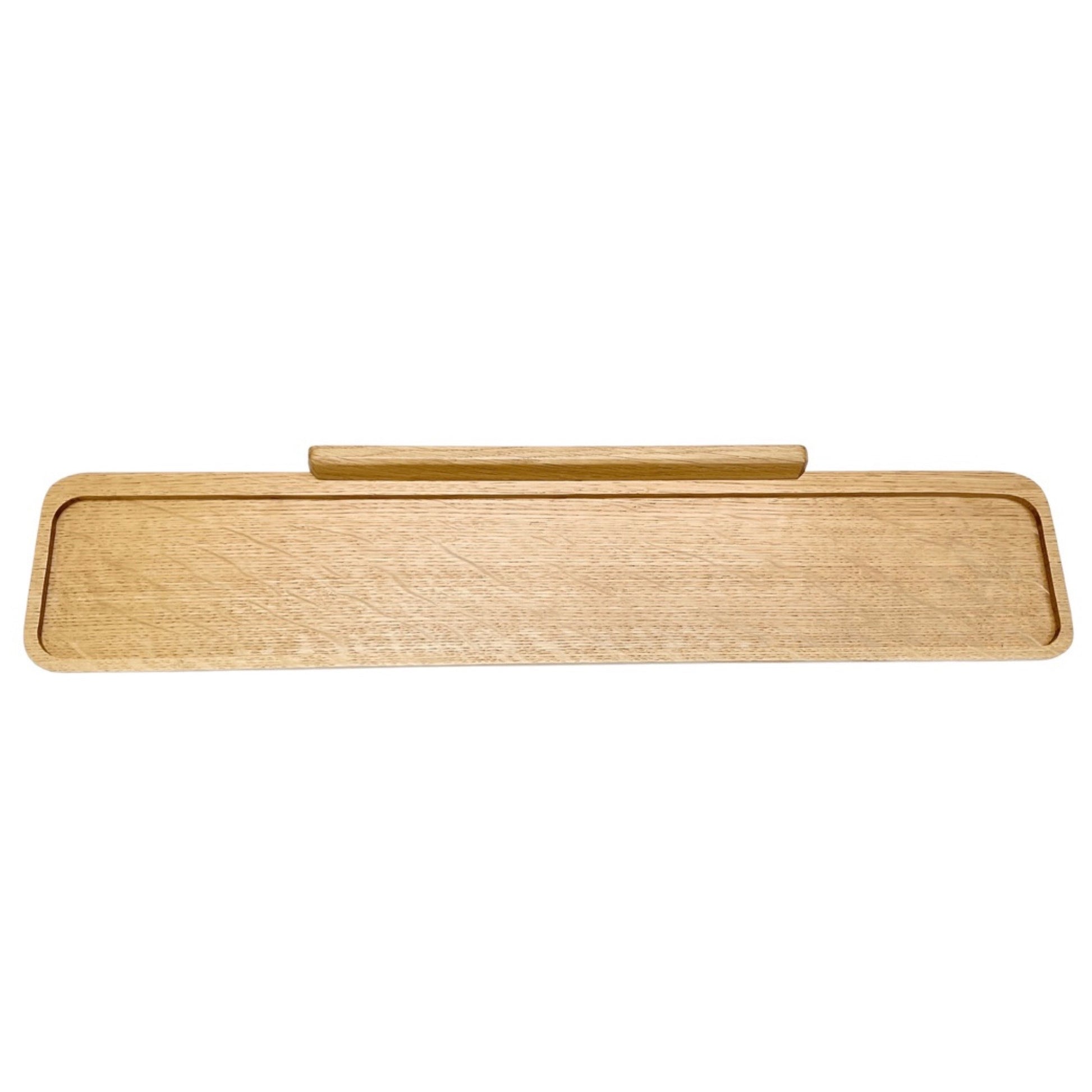 Oak Scandinavian style wall shelf top view