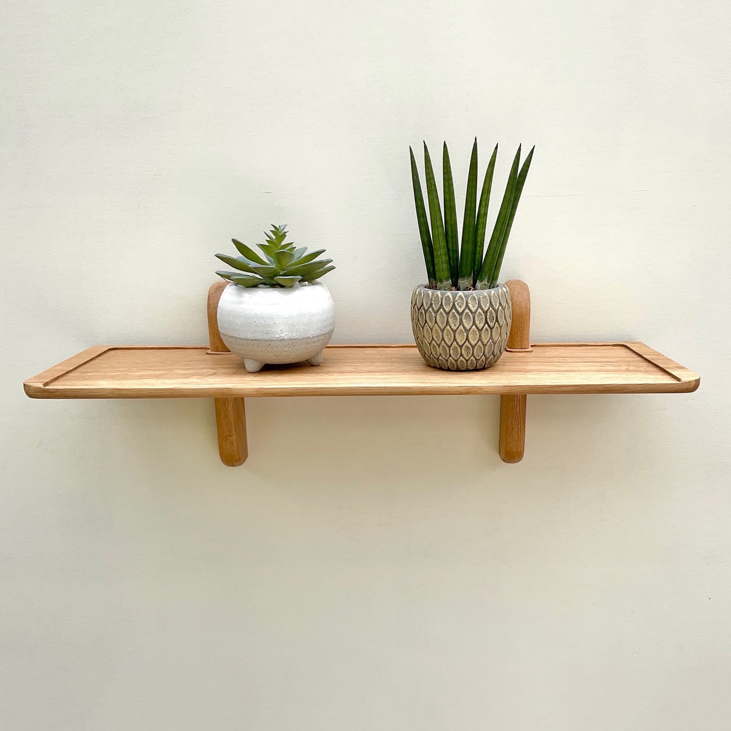 Small oak wall shelf