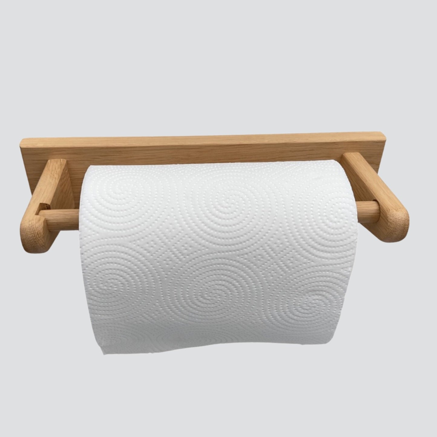 Oak kitchen roll holder