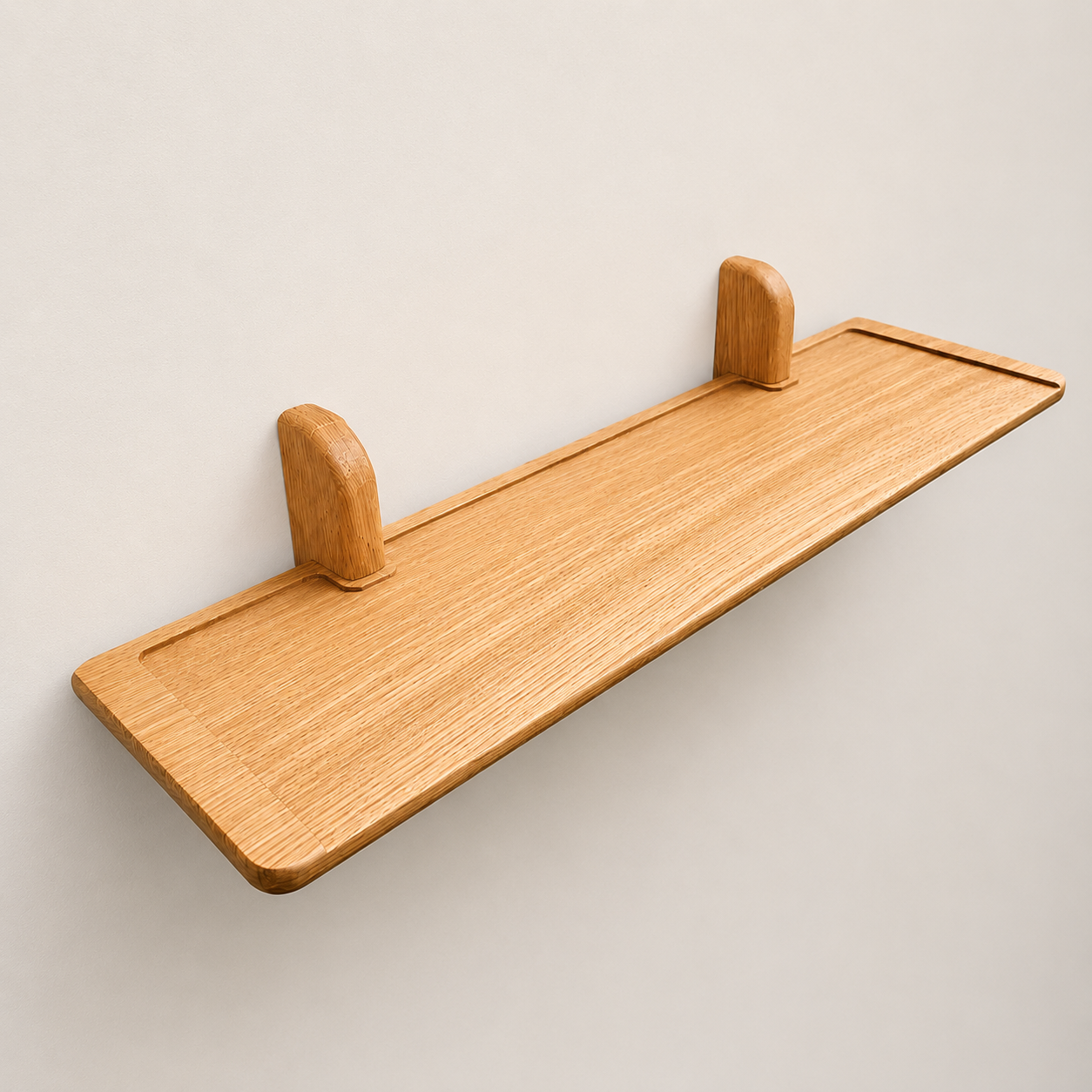 Small Oak wall shelf 52cm