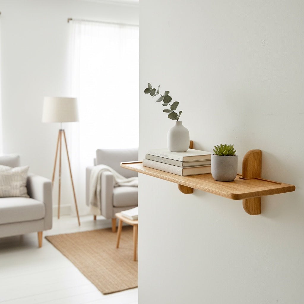 Small Oak Wall Shelf