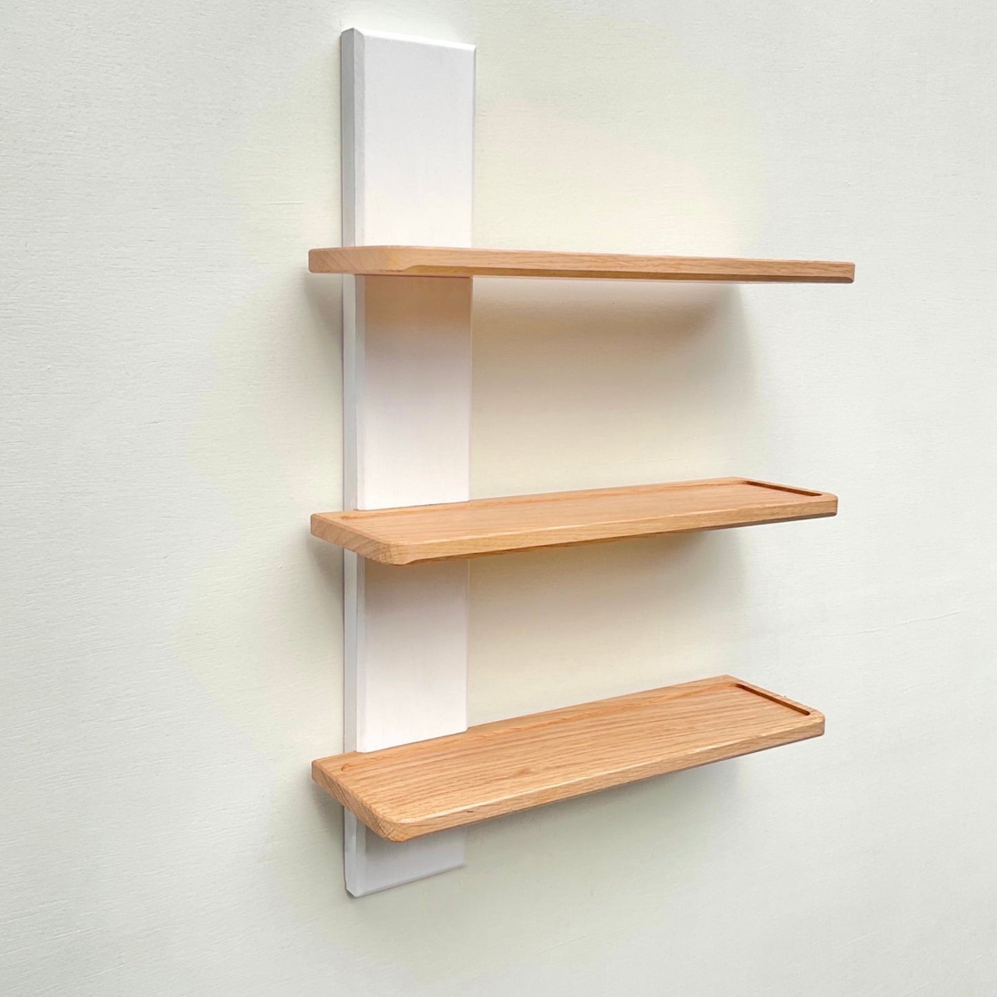 Oak spice rack, wall mounted