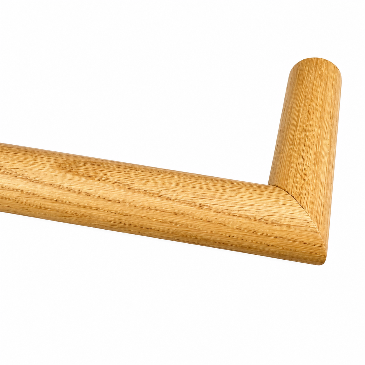 Oak bathroom towel rail