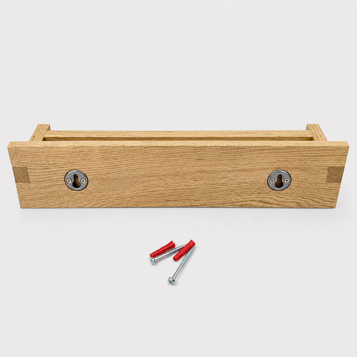 Oak Bathroom towel rail with wall fixings