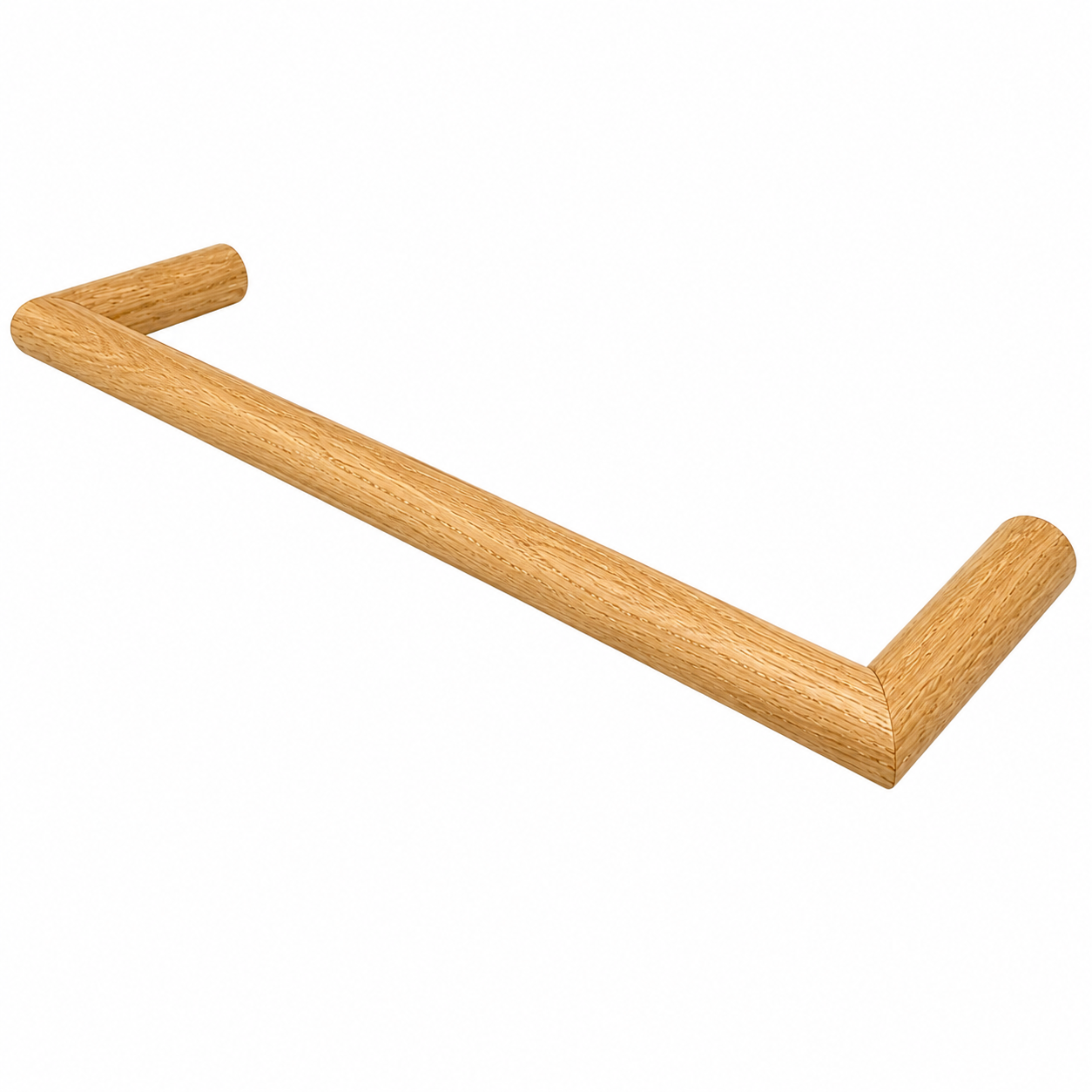 Bathroom towel rail in oak, wall mounted