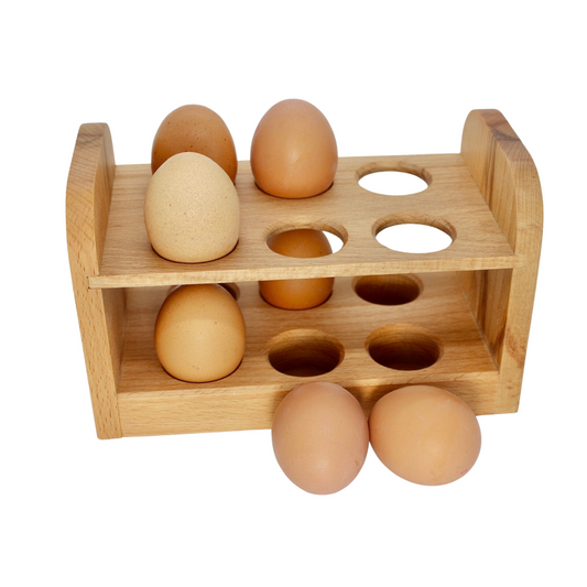 Fresh egg storage rack in beech wood