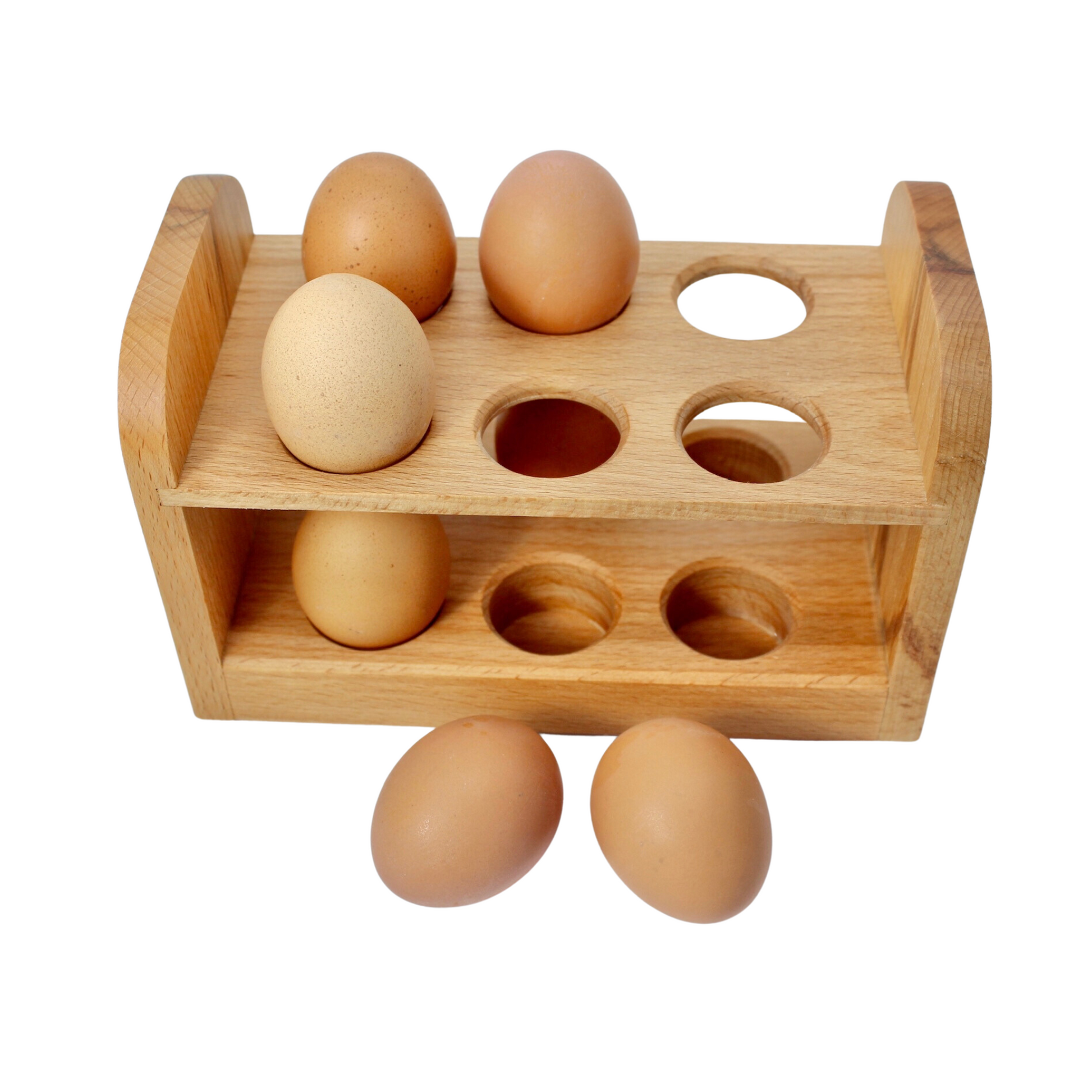 Kitchen counter top egg rack