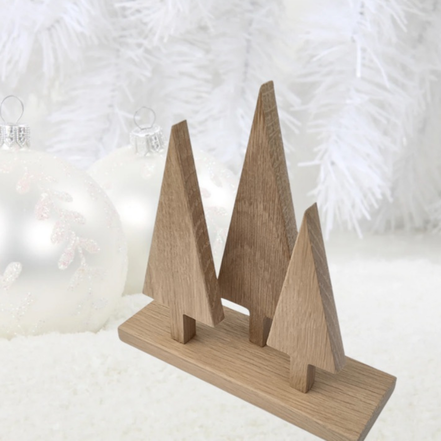 Wooden Scandinavian style free standing christmas decoration