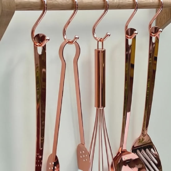 Video of the oak wall mounted kitchen rail