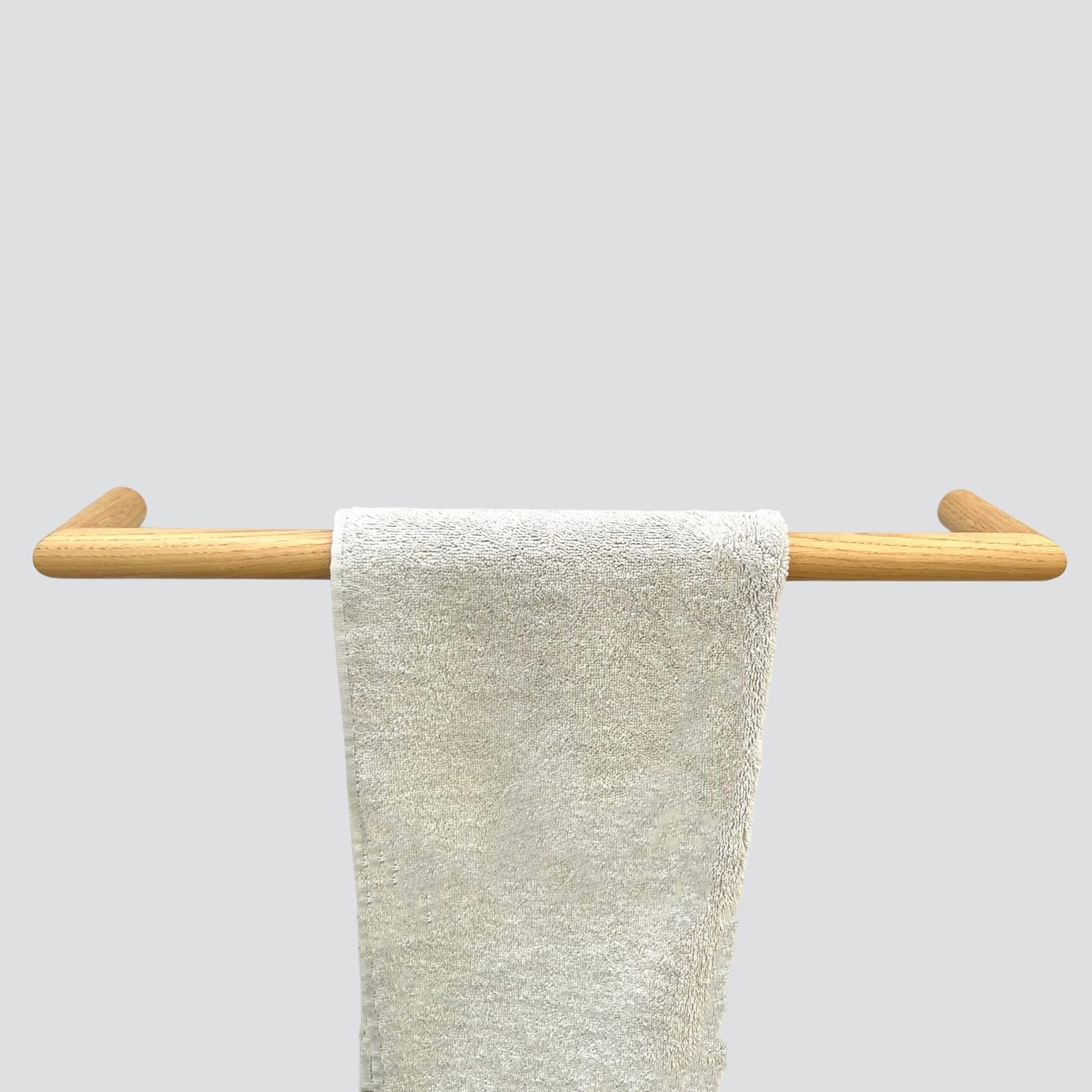 Bathroom Towel Holder in Oak Scandinavian Style Timbran Design