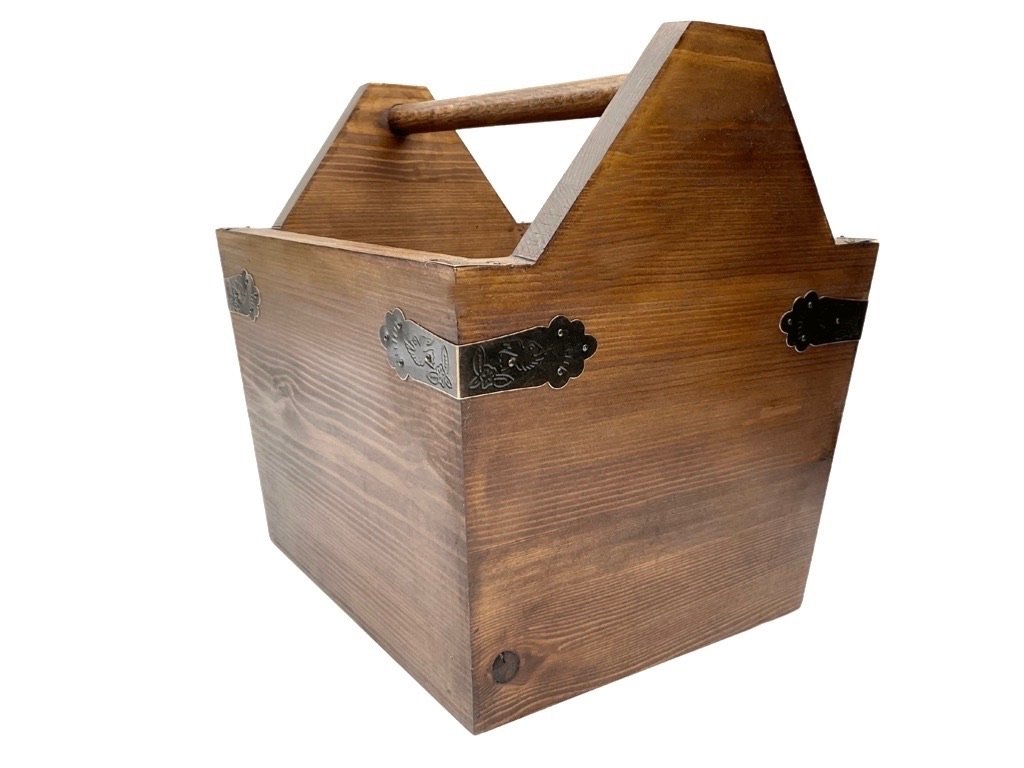 Wooden kindling storage box