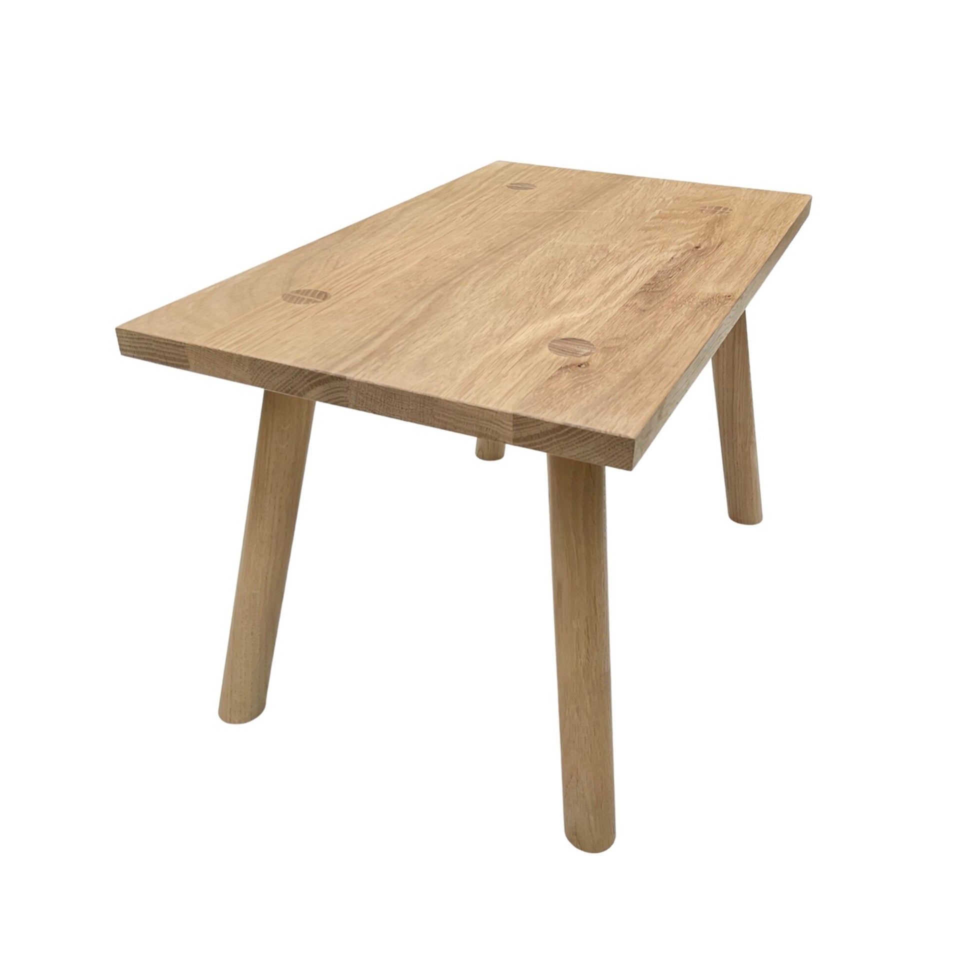 Low oak stool