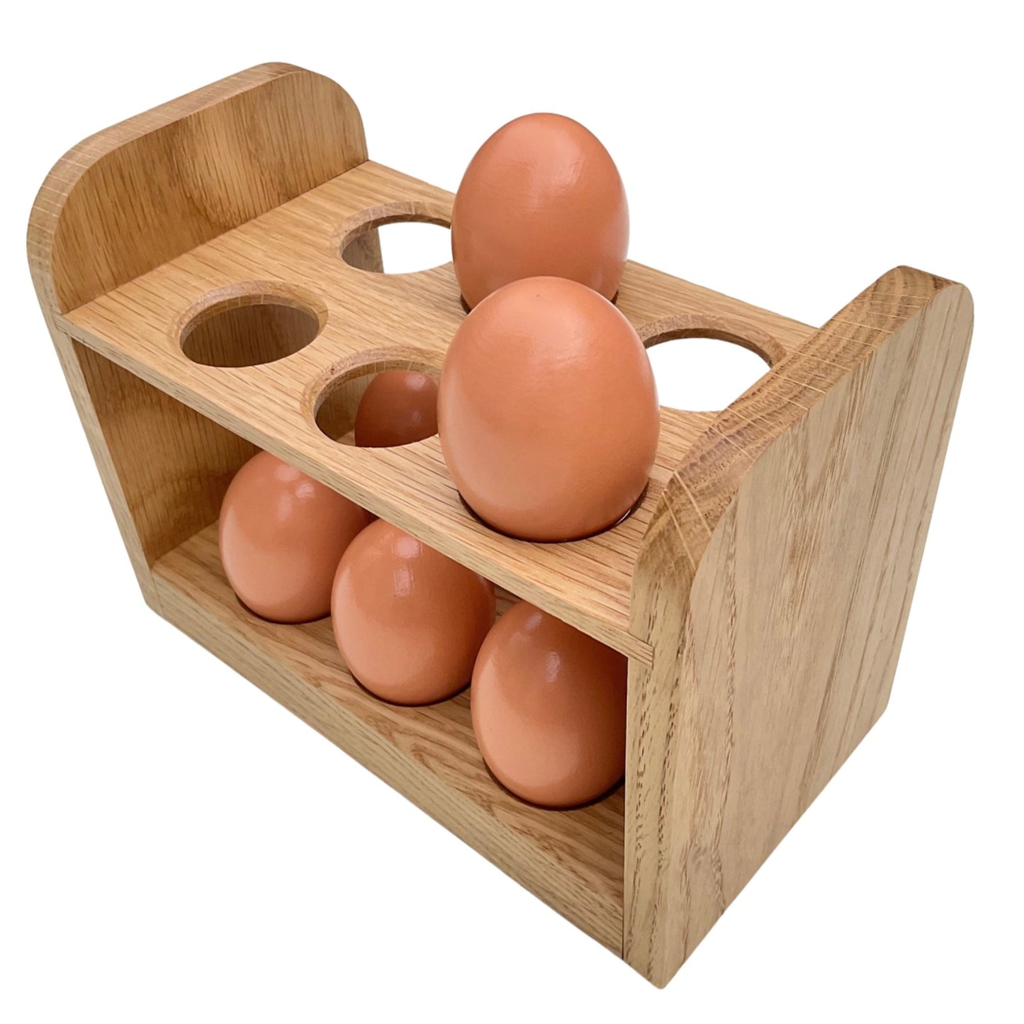 Egg storage holder in oak